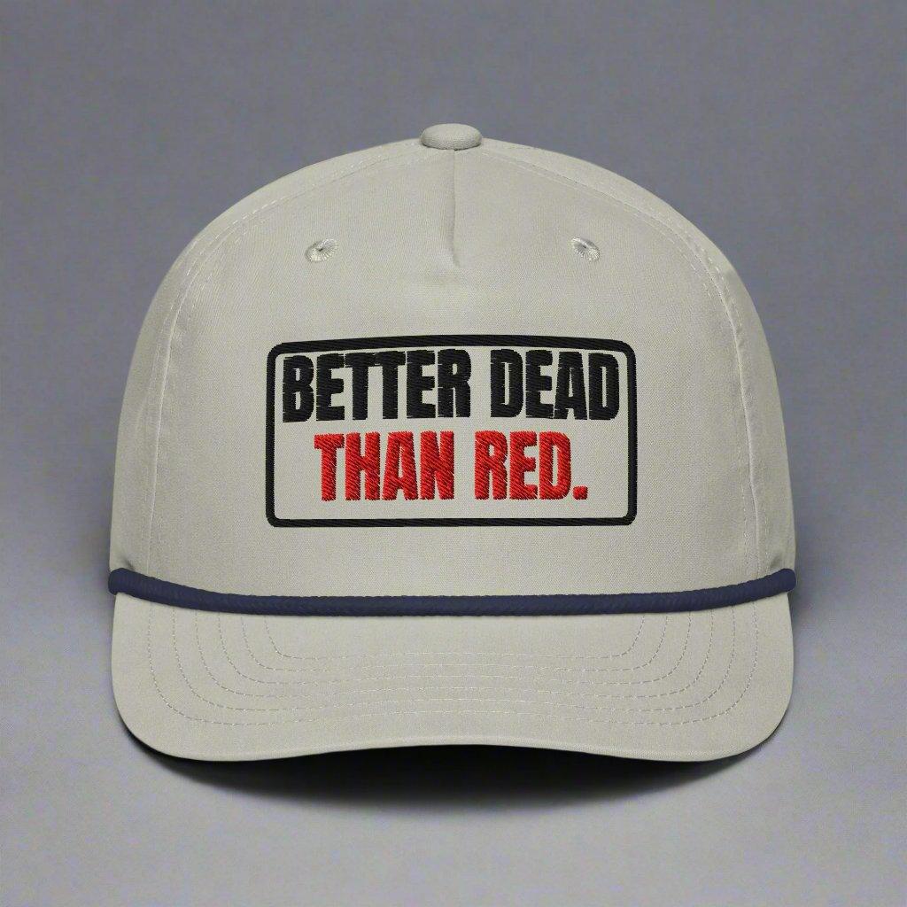 Better Dead Than Red Rope Hat (Tan) - Liberty's Pen
