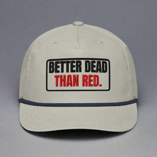 Better Dead Than Red Rope Hat (Tan) - Liberty's Pen