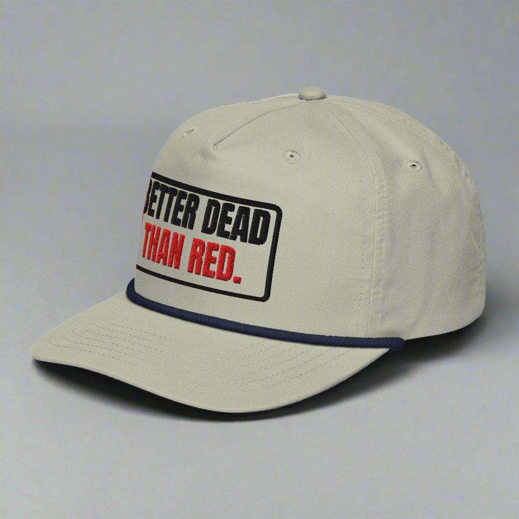 Better Dead Than Red Rope Hat (Tan) - Liberty's Pen